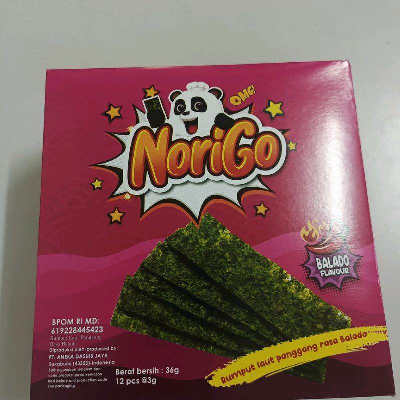 NoriGo rumput laut sachet isi 12pcs 2