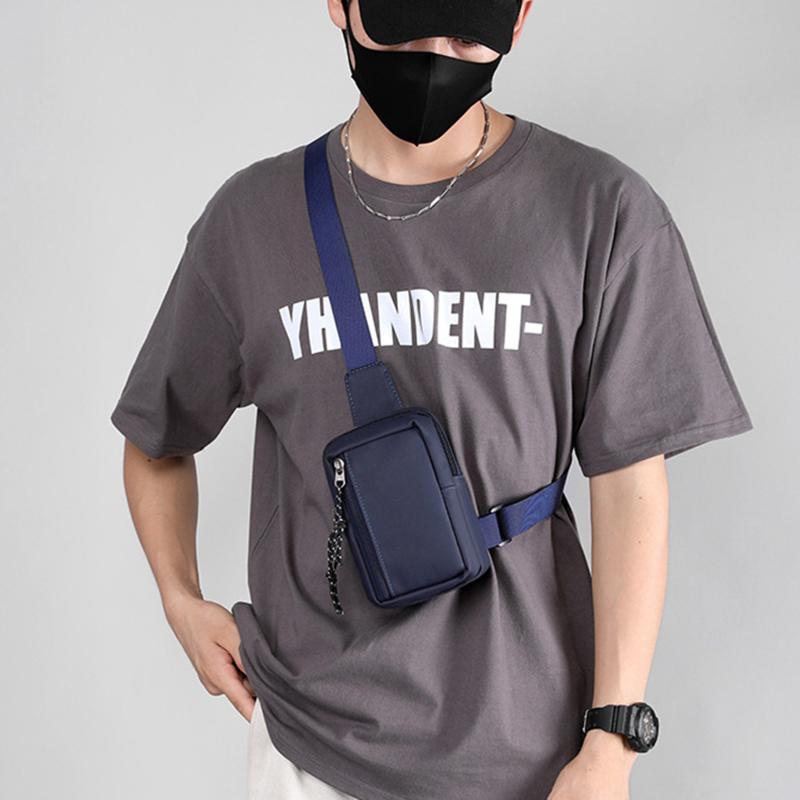 Product Introduction of 1pc Men's Mini Crossbody Bag Phone Bag Multifunctional Diagonal Shoulder Bag For Running Cycling Work Fashion Simple Messenger Bag 27