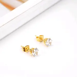 anting tusuk titanium anak gold import terbaru
