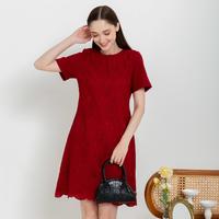 Gambar SISTER'S Dress - Dres Wanita Katun Brukat Kombi Kaos C1548 (CAP) - Maroon, XL (T4) dari Sisters Fashion Group Kota Administrasi Jakarta Utara 1 Tokopedia