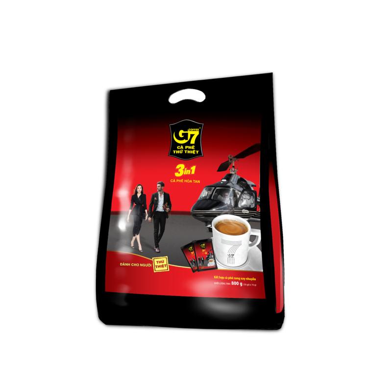  Trung Nguyên Legend Coffee Cà phê sữa hòa tan G7 3in1 - Bịch 50 sachets 16gr  gói vuông  Cafe sữa cà phê 3 trong 1 