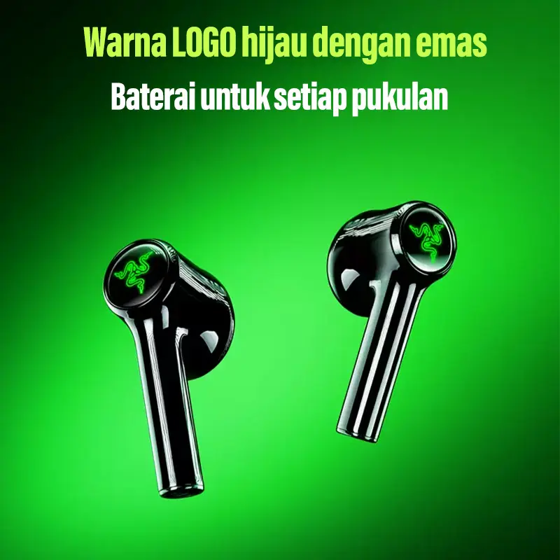 Headset gaming headset Bluetooth nirkabel sejati Razer Hammerhead dengan mikrofon HiFi stereo 2