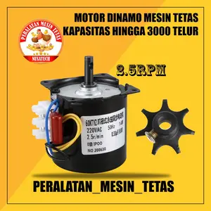 Motor Synchronous 60Ktyz 2.5 RPM Untuk Rak Ayun Mesin Tetas Kapasitas Sampai 3000 butir
