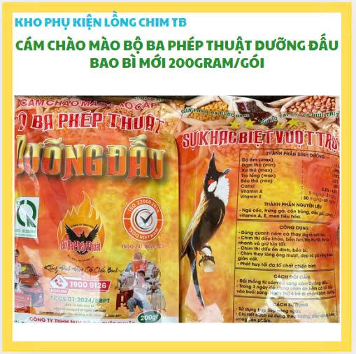   TẶNG KÈM PHỤ KIỆN TỰ CHỌN  COMBO 03 GÓI CÁM CHIM CHÀO MÀO BỘ BA PHÉP THUẬT DƯỠNG ĐẤU BAO BÌ MỚI  200GRAM GÓI  