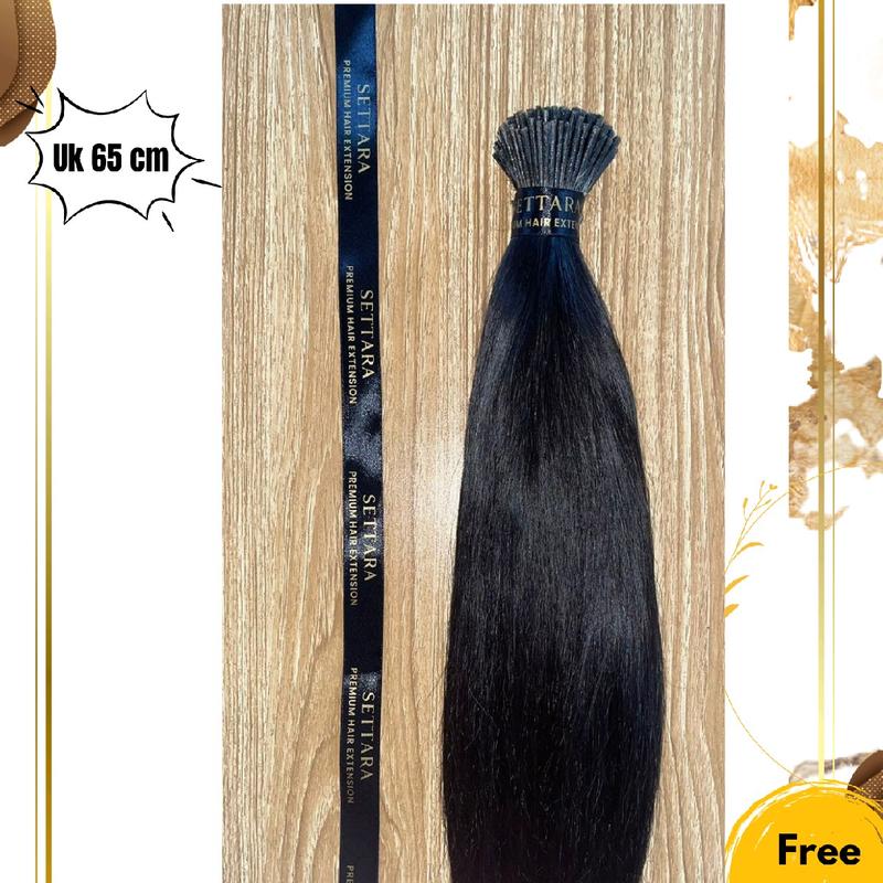 Rambut Sambung Premium Smoothing Hitam Uk 65 cm 0