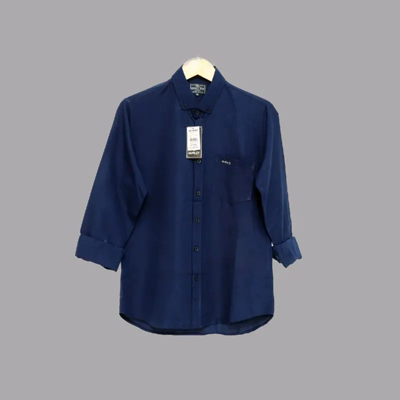 kemeja formal pria lengan panjang bahan katun signatur 4