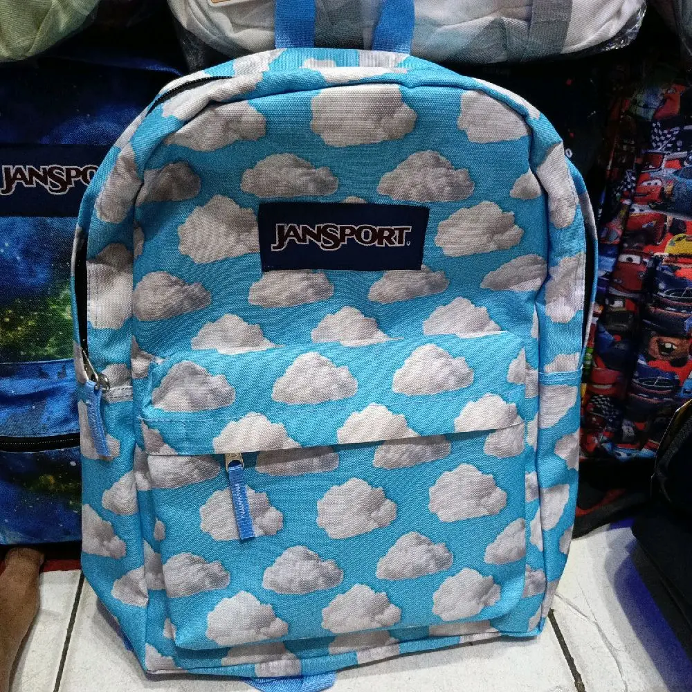 ransel jansport Premium motif awan sleting js