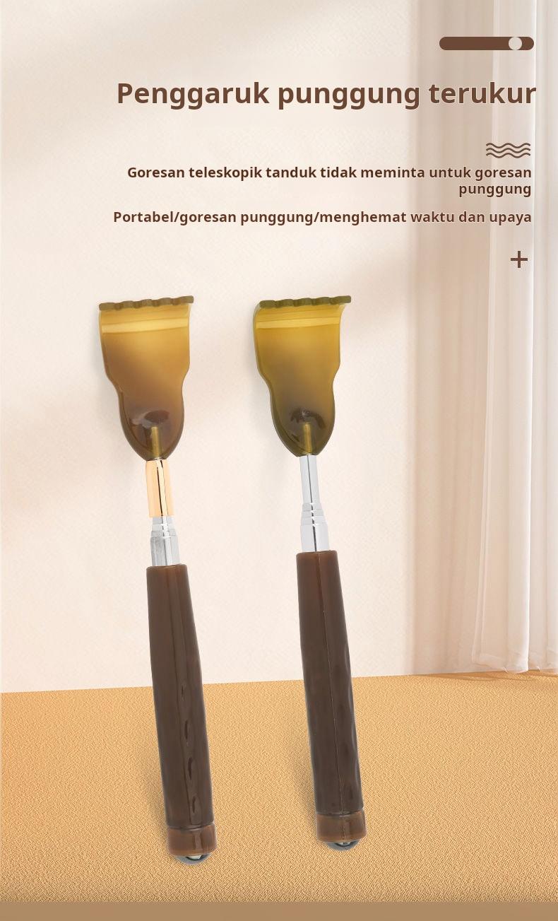Product Introduction of Tanduk sapi yang dapat ditarik kembali, jaring gatal gatal multifungsi merah multifungsi menggaruk punggung 5