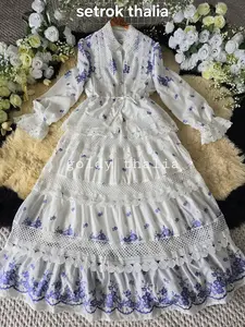 KenjiCollection Thalia Setrok Goldy Premium Import BKK Lengan Trompet Motif Bunga