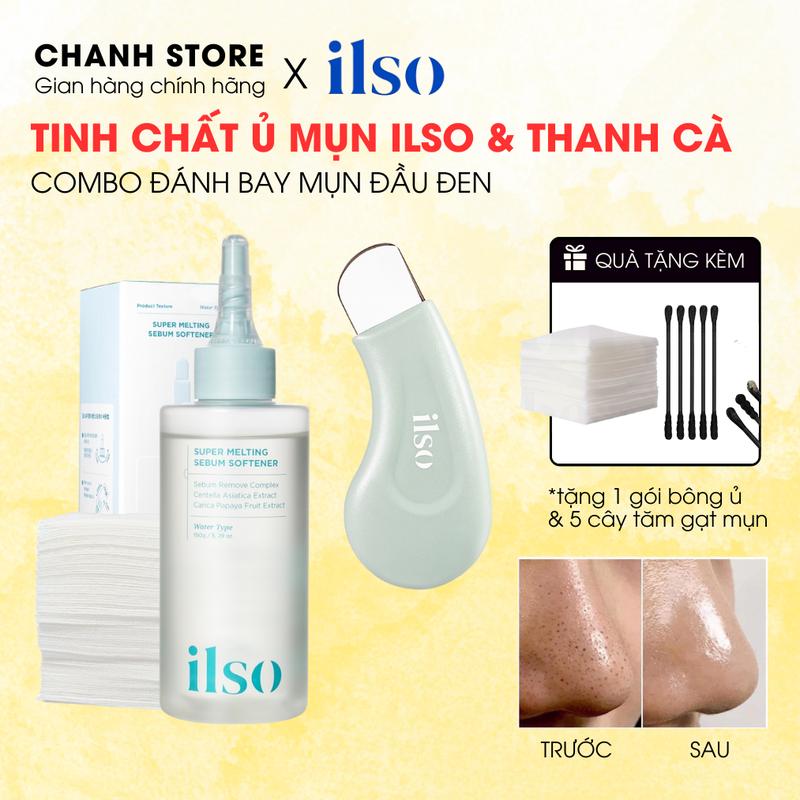 Tinh Chất Ủ Mụn Đầu Đen Làm Mềm Sợi Bã Nhờn ILSO Super Melting Sebum Softener 150ml