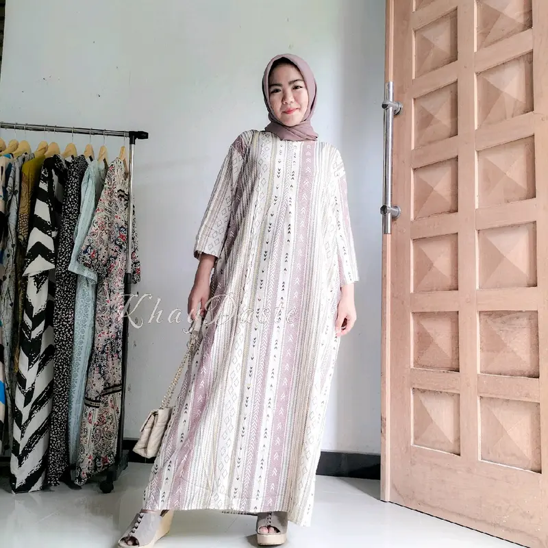Daster Kekinian Rayon Premium Busui Friendly Ld 120 Pj 125 Murah Motif cantik 5