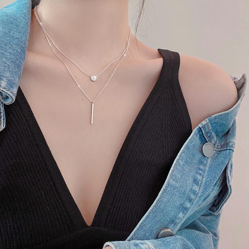 Product Introduction of Vòng Cổ Hai Lớp, Dành Cho Nữ, Thiết Kế Độc Đáo Đơn Giản Và Thời Trang, Thanh Lịch, Phong Cách Người Nổi Tiếng Trên Internet, Ins Phong Cách Ngầu Dây Chuyền Xương Đòn Women 2