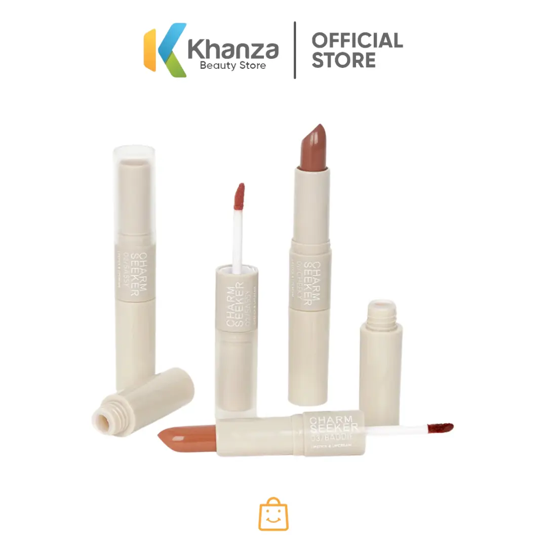 Madame Gie 2in1 Lips Charmseeker - Lipstik & Lip Gloss untuk Bibir Berkilau