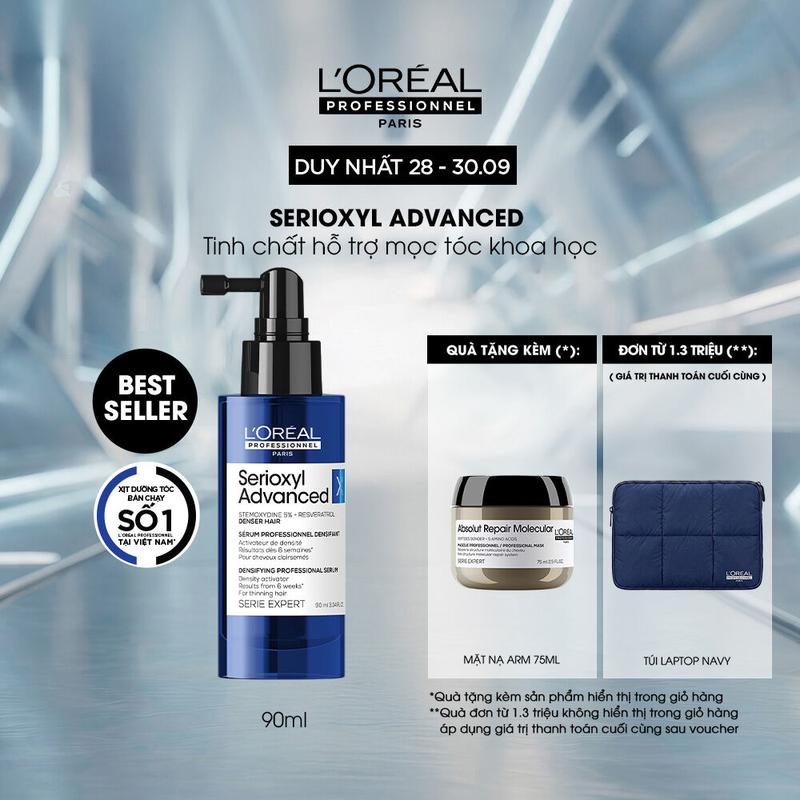 Tinh chất hỗ trợ mọc tóc L'Oréal Professionnel Serioxyl Advanced 90ml - dạng Xịt (Spray) [L'Oréal Professionnel] - Deal thường