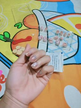 Product Review of B735 kuku palsu pendek fake nails pendek bunga warna soft simple elegan from P**9 1