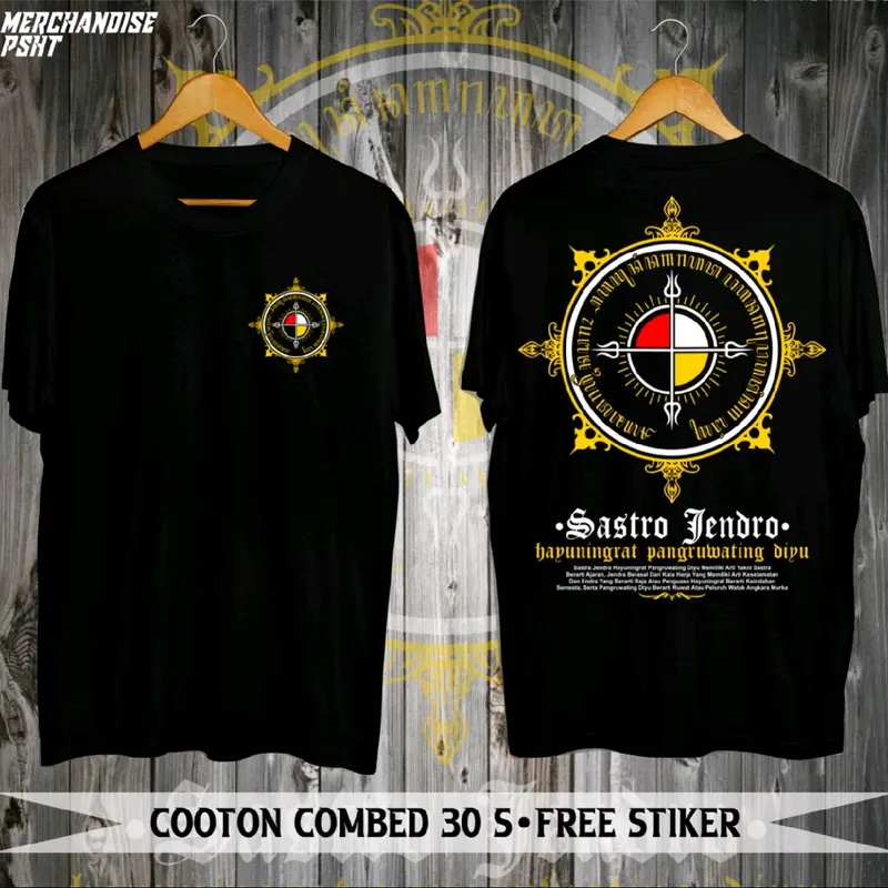 KAOS SASTRO JENDRO KAOS JAWA Combed Lembut Distro Pria Wanita Hitam 0