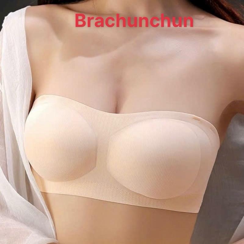 Áo bra nữ chống tụt su nước mút đệm mỏng 1cm áo lót quây ngang không dây M5.