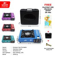 Gambar SPEEDS Kompor Gas Portabel 2in1 Portable Stove Kompor Masak Camping Outdoor Indoor Ringan LX 003-3616 - 003-600 PANCI SET dari Speedshome Kota Surabaya 2 Tokopedia