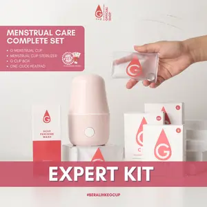 Gcup Expert Care Kit for Menstruation - Paket Lengkap dengan GCup Menstrual Cup Sterilizer One-Click Heatpad & Tempat Penyimpanan Higienis