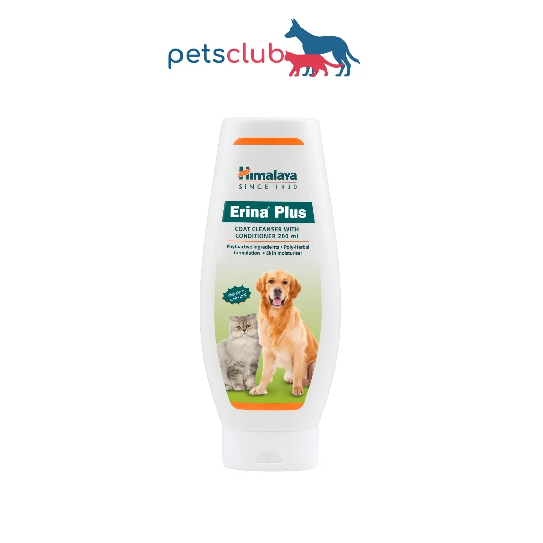 Himalaya - Erina Plus Coat Cleanser w Conditioner (Antibacterial & Antidandruff) for Cats and Dogs 200ml