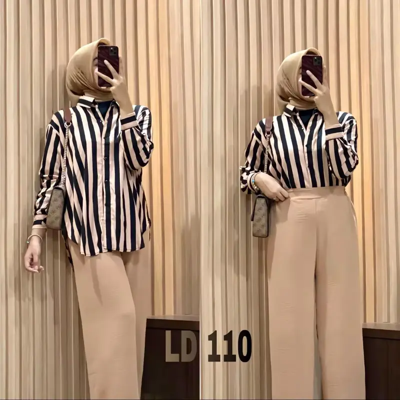 SETELAN WANITA MOTIF SALUR MALIKA // ONE SET WANITA TERBARU // SET PENJAMAS KEKINIAN TERMURAH 4
