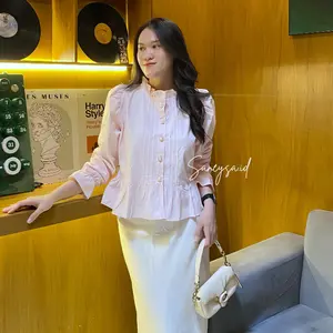 Elora Blouse - Atasan Wanita Kekinian - Blouse Korean Style - Blouse Lengan Panjang - Atasan Bangkok