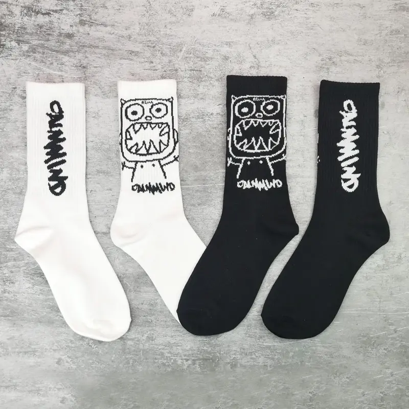 Mi Mid-tube Socks Men Winter Korean Couple Trendy Hip-hop Street Skateboard Basketball Long-tube Cotton Fabric Menswear Big Casual Medium