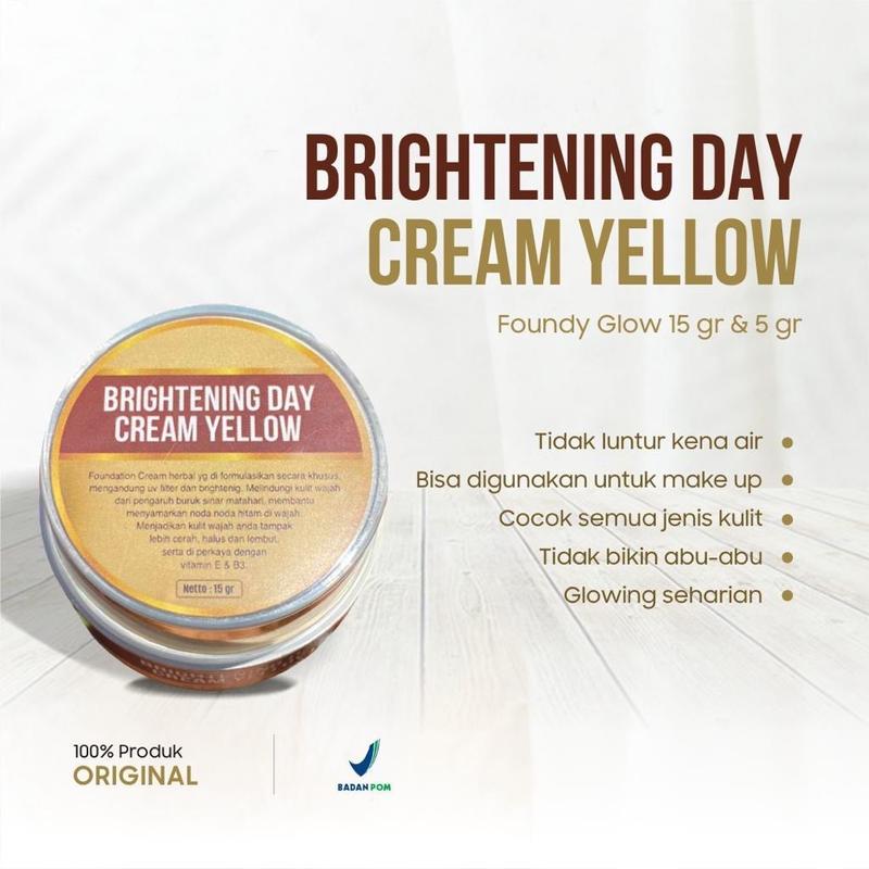 SKIN FOUNDY GLOW BRIGHTENING DAY CREAM YELLOW 15g bpom 0