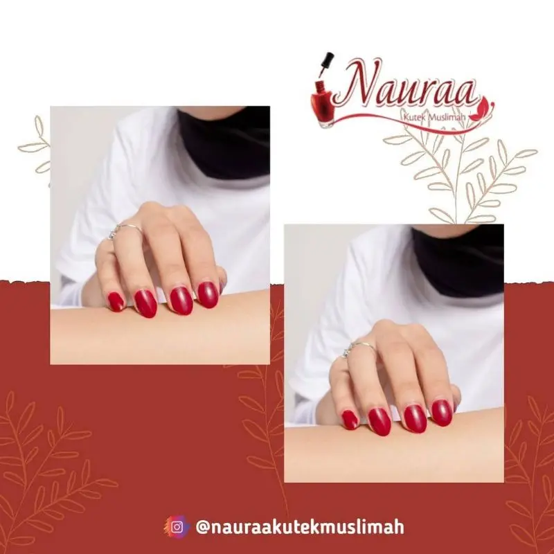 Naura Nail Henna Maroon Coklat Hitam Orange 0