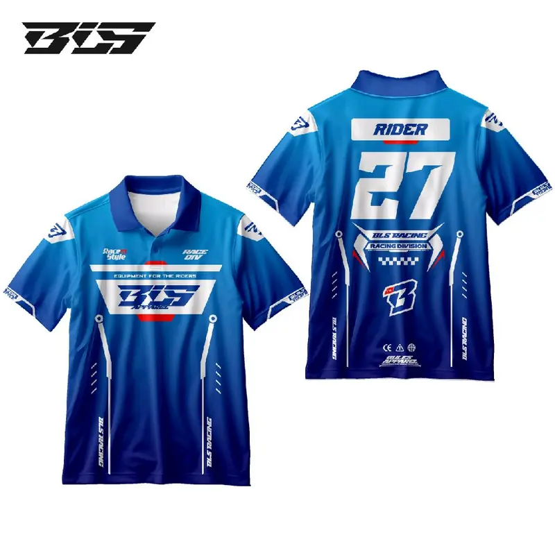 BLS Kaos Jersey Polo Rider Full Printing Bahan Dryfit Premium Quality - Sport 2