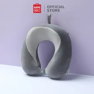 MINISO Bantal Leher U-shape bantal leher dewasa Tidur Siang Bantal Mewah Busa Memori Travel Neck Pillow bantal leher mobil Lembut Bantal Multifungsi Anti Pegal Leher Bantal