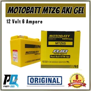 Aki Motor Honda Vario 125/150 /PCX/CBR 150/Satria FU/Sonic/New N max  Motobatt MTZ6v Original