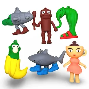 Figur Tung Sahur and Friends Gantungan Kunci Bahan Karet