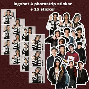 LNGSHOT PHOTO STRIP STICKER DAN 15 STICKER VINTAGE AESTHETIC STICKER LAPTOP STICKER DINDING