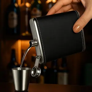 Botol Minum Kopi Kemasan Vacuum Stainless Steel Hip Flask 240 ml