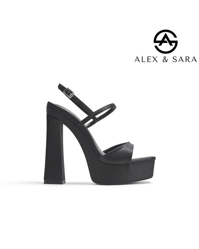  LT85- Giày sandal đúp bản quạt gót trụ basic thời trang Alex Sara 