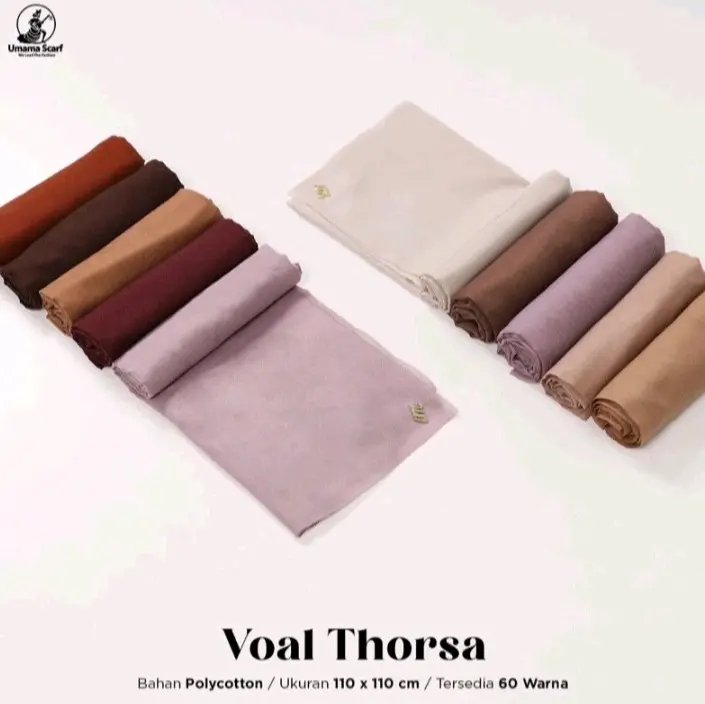 Hijab Umama Scarf Polos Voal Thorsa 100% Original Square Muslim Casual 5