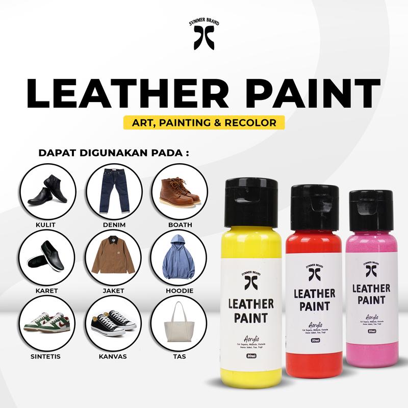 Cat Sepatu Cat Tas Leather Paint Canvas 20ml Suede Sol Midsole Kulit Sintetis Camping Outdoor Shoe Pria Painting Art | Summer Shoes Care 3