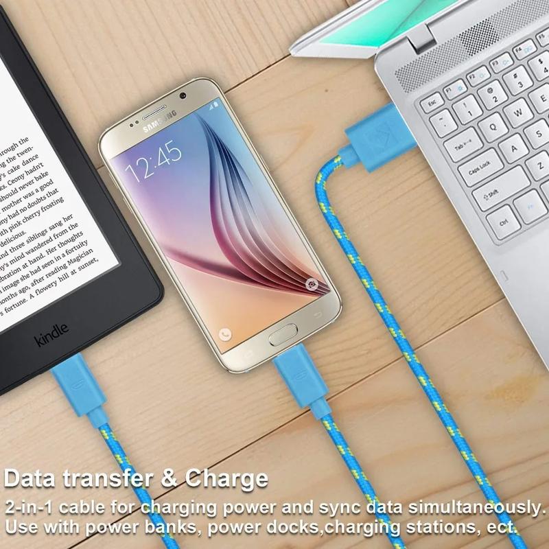 Cáp dữ liệu di động, USB sang Micro, sạc nhanh, chiều dài 1m / 2m / 3m, thích hợp cho Samsung, Huawei, Xiaomi, Redmi, Oppo, Vivo, máy tính bảng Android POCO Phụ Kiện Phone 6