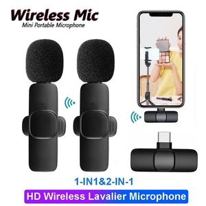 Wireless Microphone For Phone Vlog Live Video Recording Noise Reduction Portable Lavalier Microphone For Ip Type-C Input