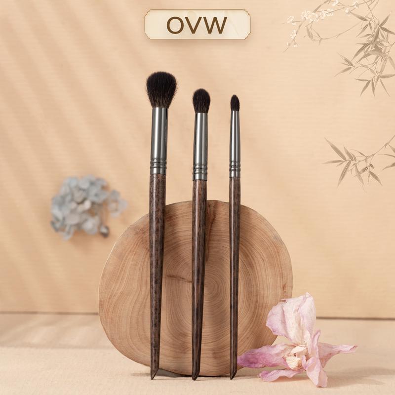 Bộ Cọ Trang Điểm, OVW, 3 Chiếc, Lông Dê, Chóp Tròn, Chuyên Nghiệp, Cho Phấn Mắt, Đa Năng, Bộ Cọ Trang Điểm
