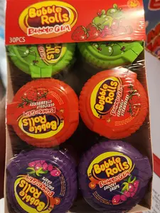 BUBBLE ROLLS BUBBLE GUM ISI 30 PCS Snack Manis wax candy Food Camilan