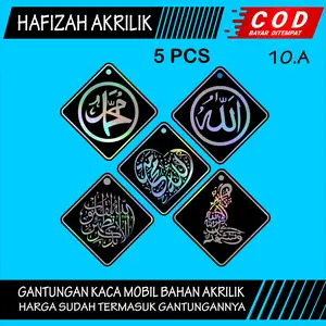 (COD) 5 PCS GANTUNGAN KACA MOBIL AKRILIK GANTUNGAN KACA TRUK VARIASI BEBAS CUSTOM KD 10.A