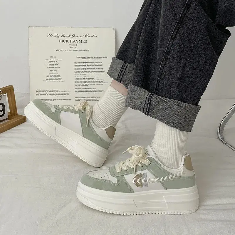 READY STOCK 1232 Korean Style Fashion shoes Women's hot All-match thick-soled casual sports shoes ins student Sneakers Wanita