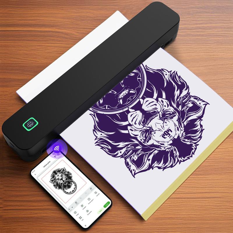  Máy in không dây di động máy in nhiệt không mực máy in nhỏ và nhỏ gọn hỗ trợ gấp giấy    giấy xăm hoạt động với máy tính xách tay 