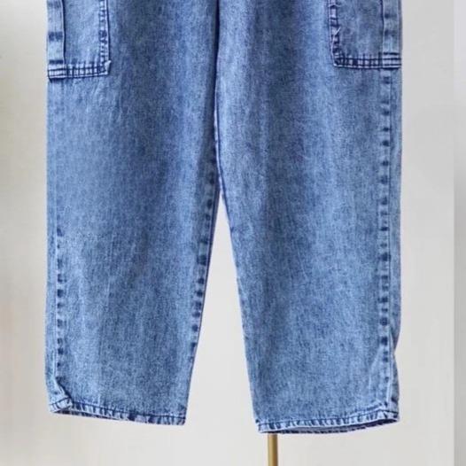 CELANA BAGGY JEANS CARGO MODEL TERBARU KEKINIAN SIZE STANDAR DAN JUMBO 4