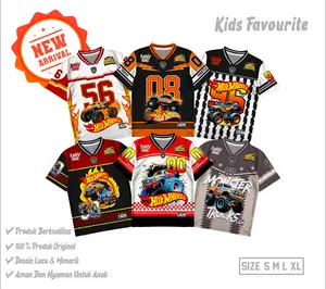 Bunnyhugs | Jersey Anak Karakter Hotwheels Baju Anak Laki-laki Fashion Streetwear Usia 1-10 Tahun Bahan Dryfit Milano Stylish Nyaman untuk Olahraga Outdoor Sport
