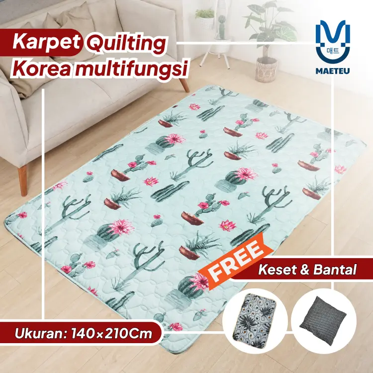 Maeteu Karpet Quilting Korea Multifungsi Ukuran: 140x210Cm