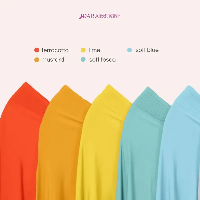 Dara Factory - Kerudung Khimar cantik Jersey Khimar Pinguin Jersey Jilbab Pad muslim instan panjang 8