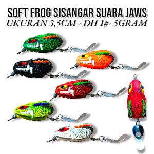 SOFT FROG SISANGAR SUARA JAWS UKURAN 3,5CM BERAT 5GRM UMPAN KESTING